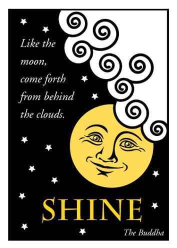 Shine notecard